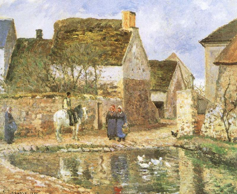 Camille Pissarro Duck pond Sweden oil painting art